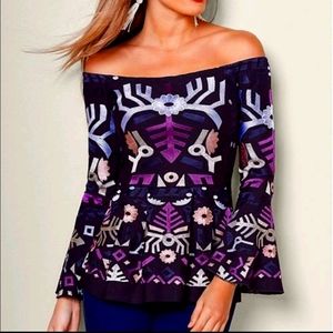 XS Venus Multi Color Off Shoulder Blouse
